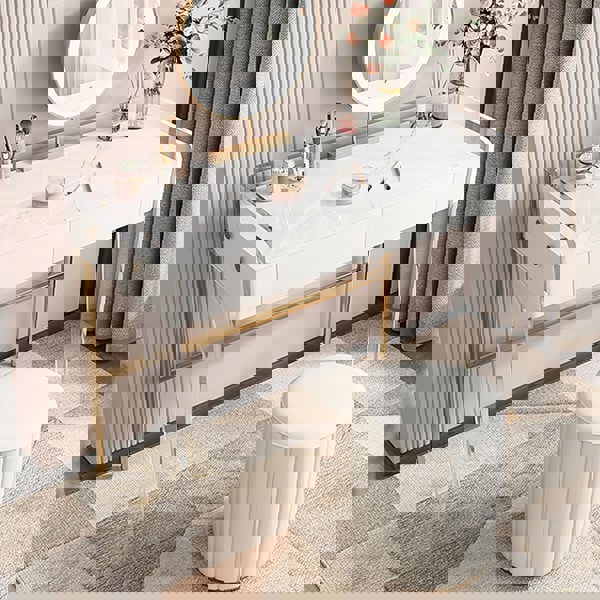 Deborah Dressing Table, Cream-Weilai Concept-Weilai Concept