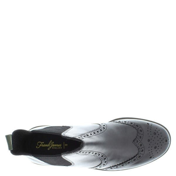Frank James Warkton Leather Pull On Mens Brogue Chelsea Boots