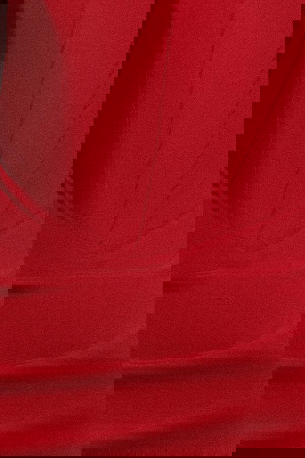 Diamante Heart Trim Evening Maxi Dress - Red DR4674