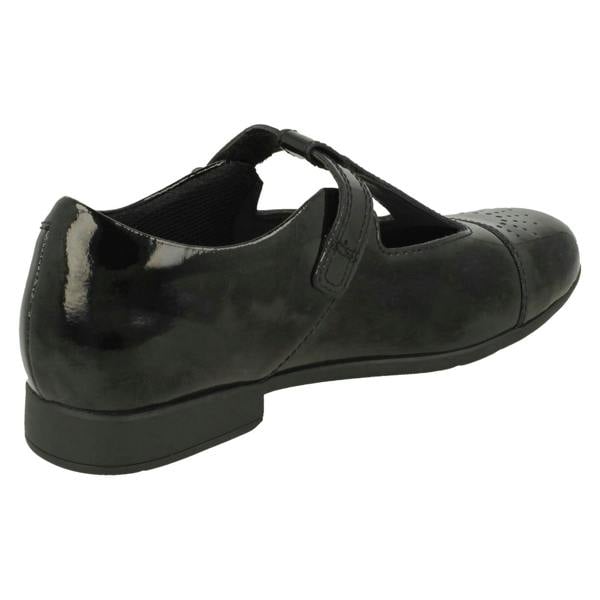 Clarks Girls Clarks Laser Detailed T-Bar Shoes Scala Spirit K