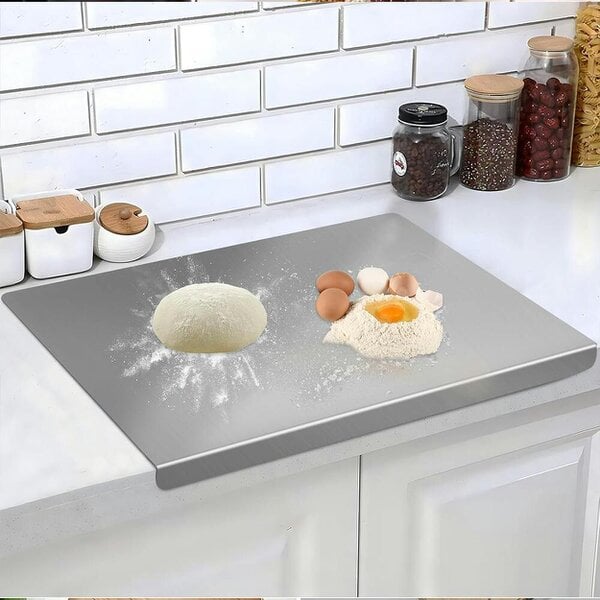 Havendro Stainless Steel Cutting Chopping Board Dough Board Meat Bread Kitchen Worktop