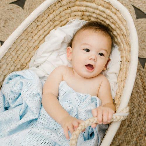 Lulujo - Cellular Blankets - Blue