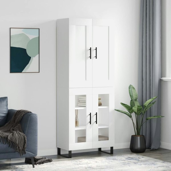 Berkfield Highboard White 69.5x34x180 cm Engineered Wood
