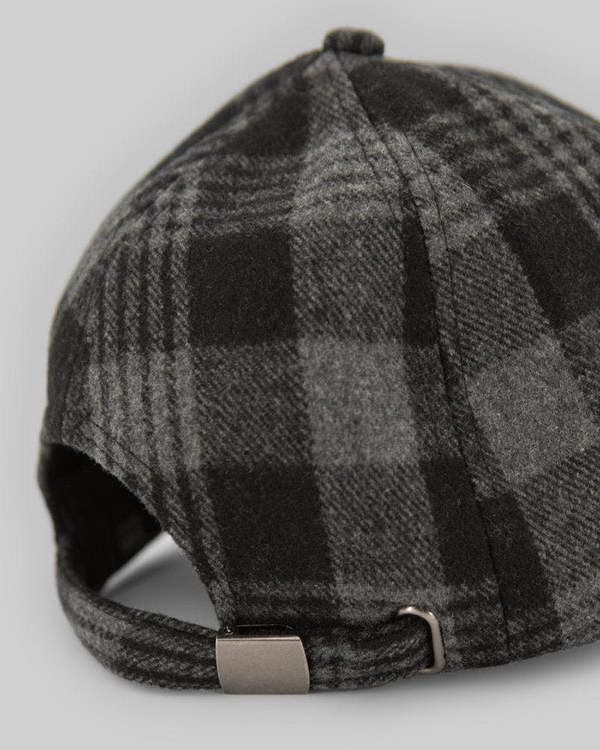Steel & Jelly Black and Charcoal Check Baseball Cap