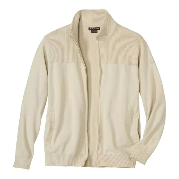 Atlas For Men Mens Mottled Knitted Jacket - Beige