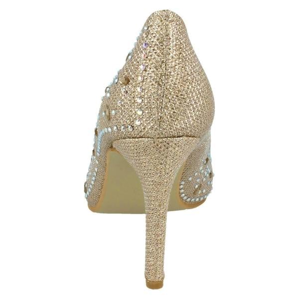 Anne Michelle Ladies Anne Michelle Diamante Detail Court Shoes