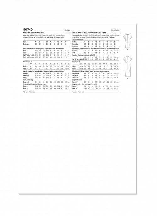 Simplicity Sewing Pattern 9740, Dresses for Women, D5 (4-6-8-10-12) - Intermediate