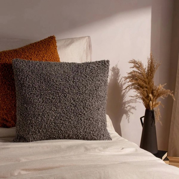 Yard Bouclé Textured Cushion Cover - Storm Grey