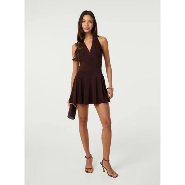 Pink Vanilla Slinky Halter Neck Dress