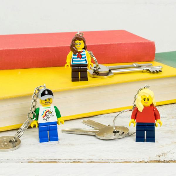 Personalised Mini Figure Key Ring - alternative angle