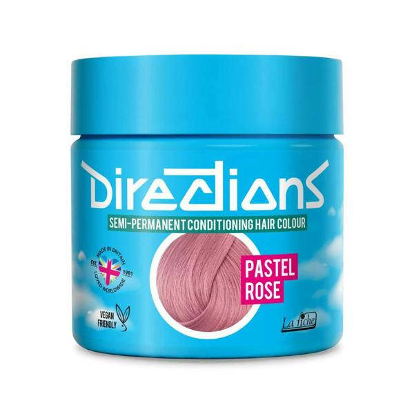 Directions 2 x La Riche Directions Semi-Permanent Hair Color 100ml Tubs - Pastel Rose
