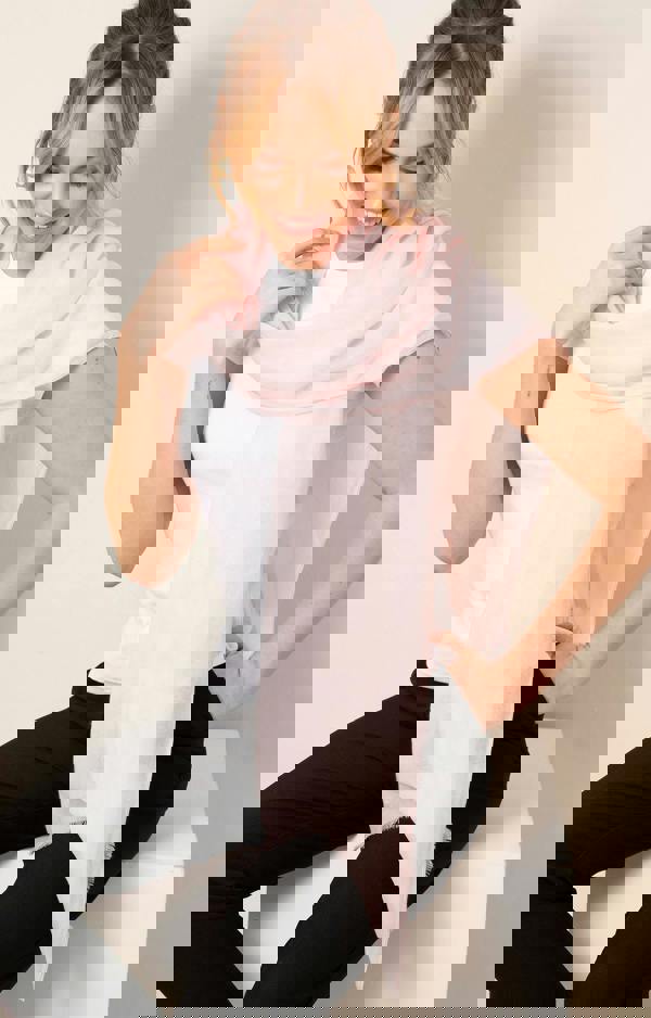 Alie Street London Aurielle Silk Wool Scarf - Soft Pink