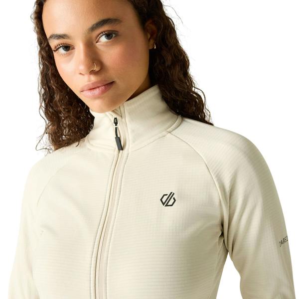 Dare 2B Womens/Ladies Lowline Core Stretch Full Zip Midlayer - Almond Milk - 