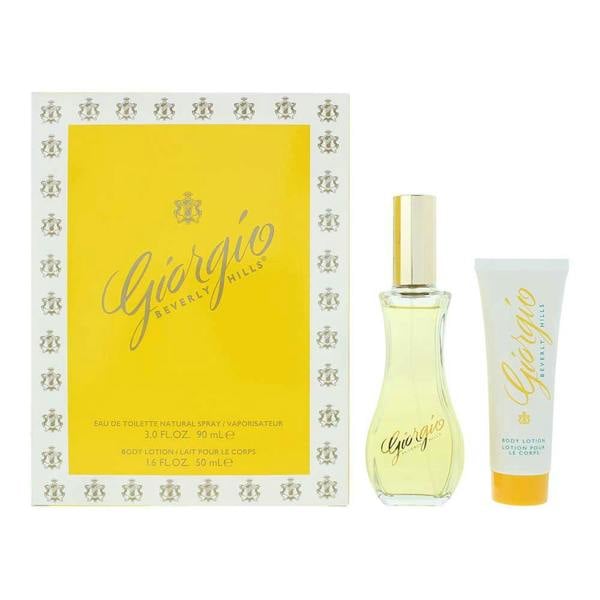 Yellow Giorgio Beverly Hills Yellow 2 Piece Gift Set: Eau De Parfum 90ml - Body Lotion 50ml