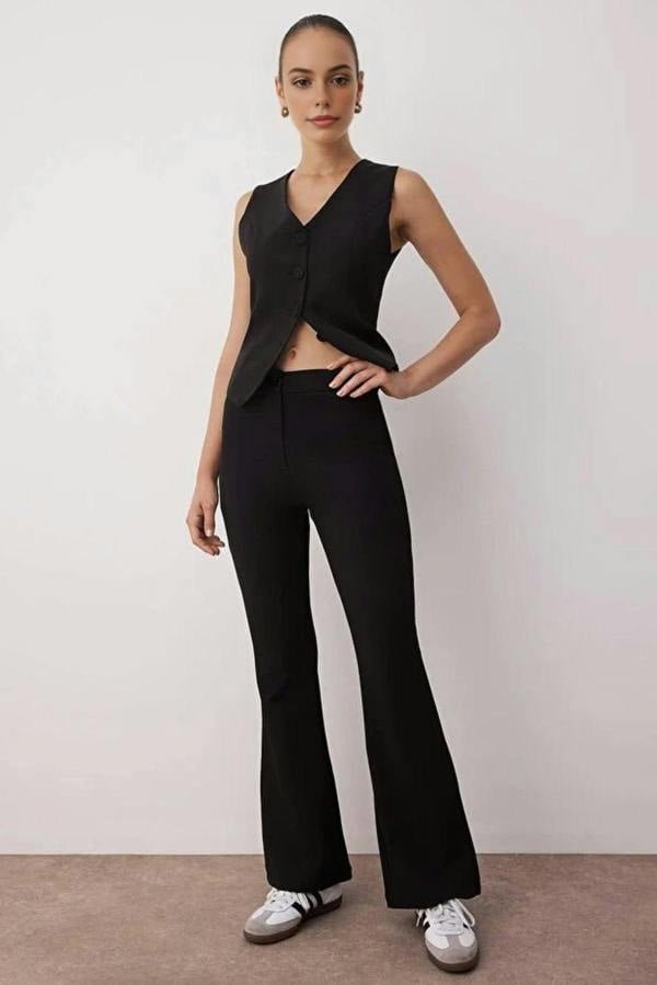 WOVCOR Flare Bootcut Woven Trousers