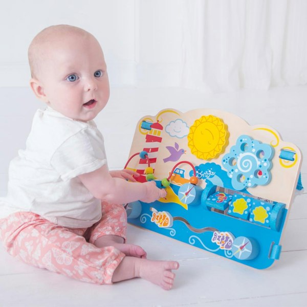 Bigjigs Toys Wooden Marine Activity Centre, Can Be Attached To Cots