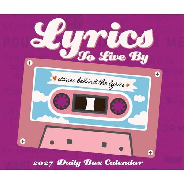 Lyrics to Live By Desk Calendar 2027, Desk Calendars, Day To View, Entertainment, Gift