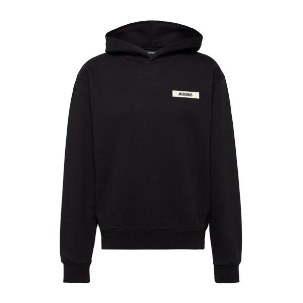 Jacquemus The Gros Grain Hoodie   in  Black
