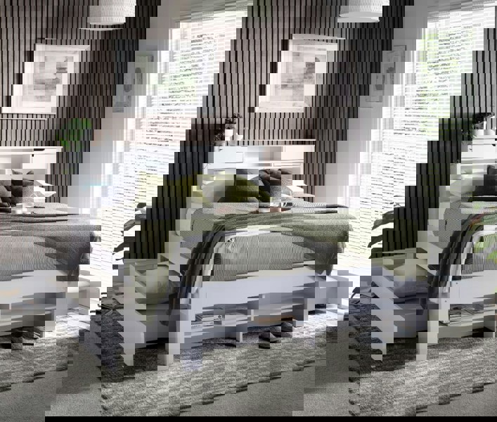 Bedmaster Fabio White Wooden Storage Bed