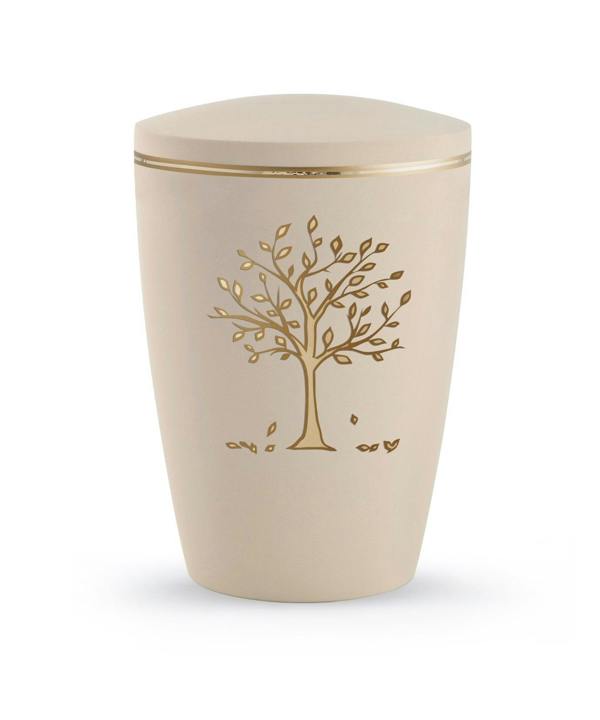 Memorials Direct Arboform Tree Urn (Cream and Gold) – XL Adult