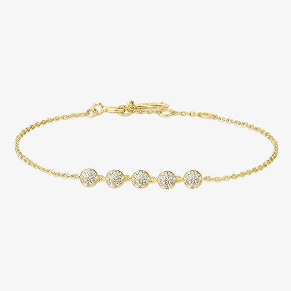 Ania Haie Miss Dainty 14ct Gold Plated Pave Multi Bead Bracelet B065-04G