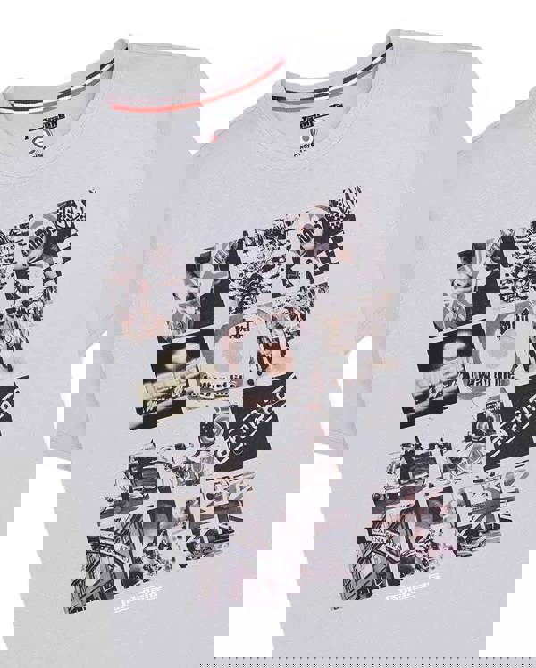 Lambretta Mens Mod Ska Multi Photo Graphic Scooter Casual T-Shirt