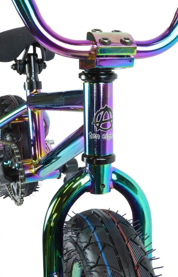 1080 Stunt Freestyle Mini BMX Bike, LTD Edition Frame - Neo Chrome Jet Fuel