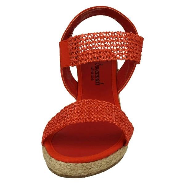 Savannah Womens Savannah Slip On Wedge Heeled Sandal F2303