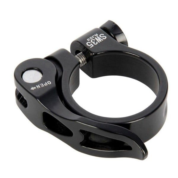 Oxford Seat Clamp Quick Release Alloy 318mm or 349mm Black 155731726399