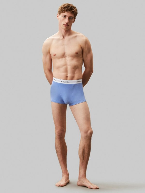 Calvin Klein ICON COTTON STRETCH 3 Pack Mens Dart Trunks Multicoloured