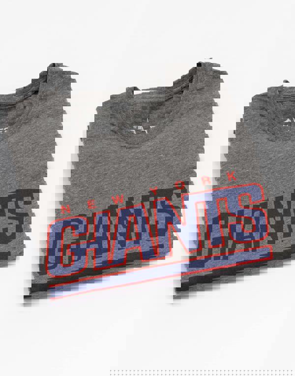 NFL Womens Grey New York Giants Logo Short Sleeved T-Shirt