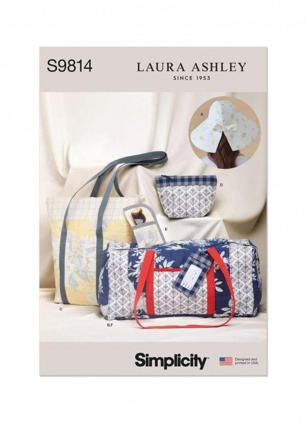 Simplicity Sewing Pattern 9814, Headwear, Bags, Accessories for Women, A (All Sizes) - Intermediate
