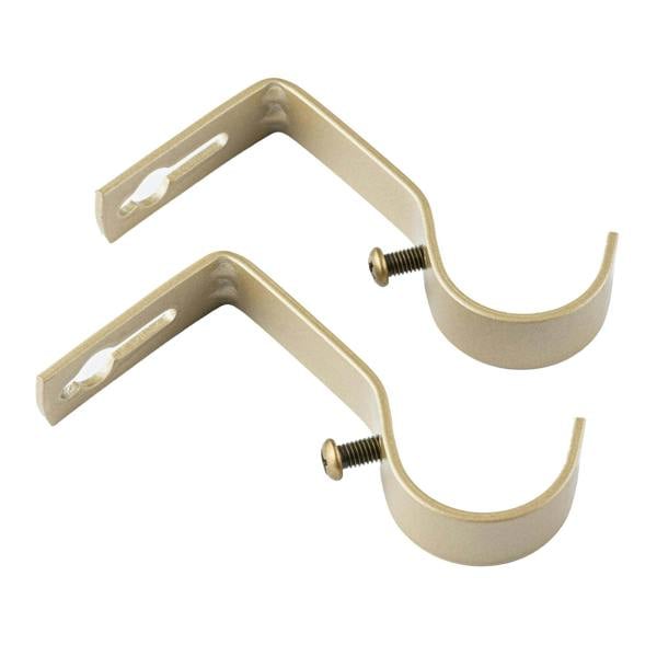 A.Unique Home Plain Barrel Extendable Curtain Pole (25/28mm) (Matte Gold,70cm - 120cm)