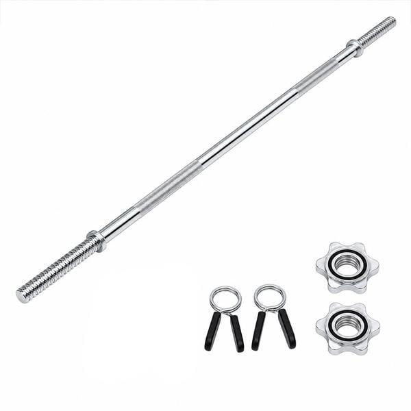 Centra 2'' Olympic Barbell Bar 5ft Weight Lifting Gym Training Bar Spring Clips