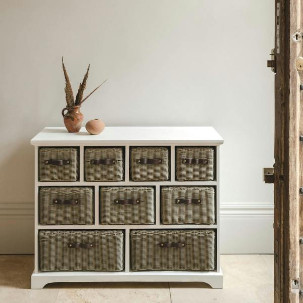 Tetbury 9 Drawer White Storage Unit with Extra-Strong Baskets