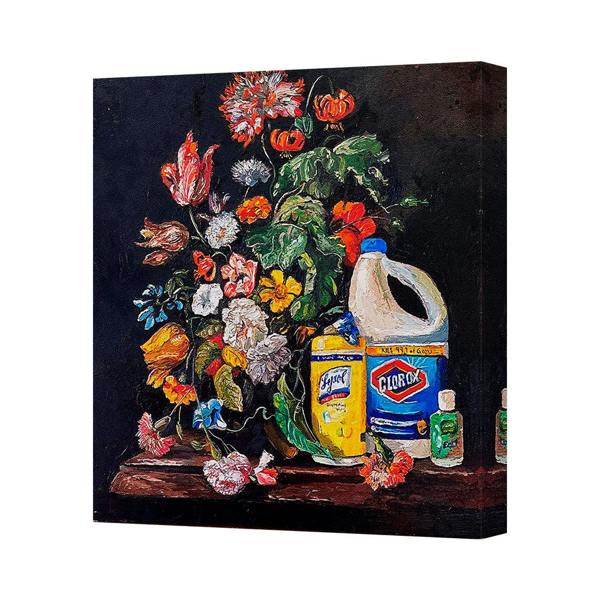 Benjamin Tate Design Vibrant Floral Bouquet Canvas Wall Art Print With Deep Frame Made In UK