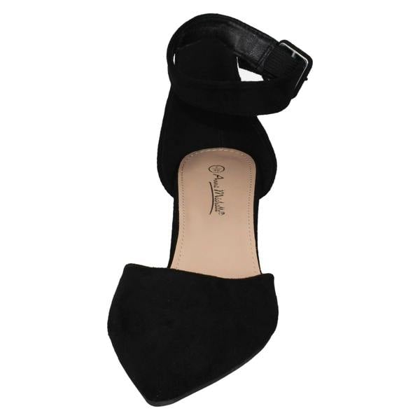 Anne Michelle Ladies Anne Michelle Block Heel Closed Pointed Toe Court Shoes F90125