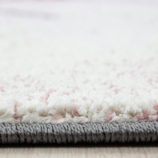 Viva Rugs Childrens Animal Rug Grey Pink Elephant Nursery Carpet Kids Play Baby Room Mats