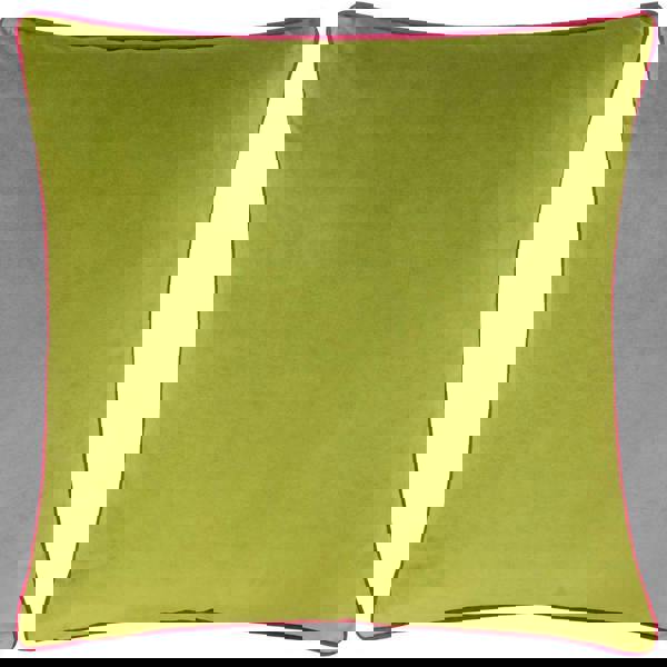 Furn Meridian Velvet Cushion Cover - Lime/Hot Pink
