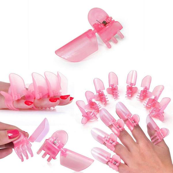 Aquarius Nail Polish Protection Clipper Guard Pink Plastic Tips 10 Pack Manicure