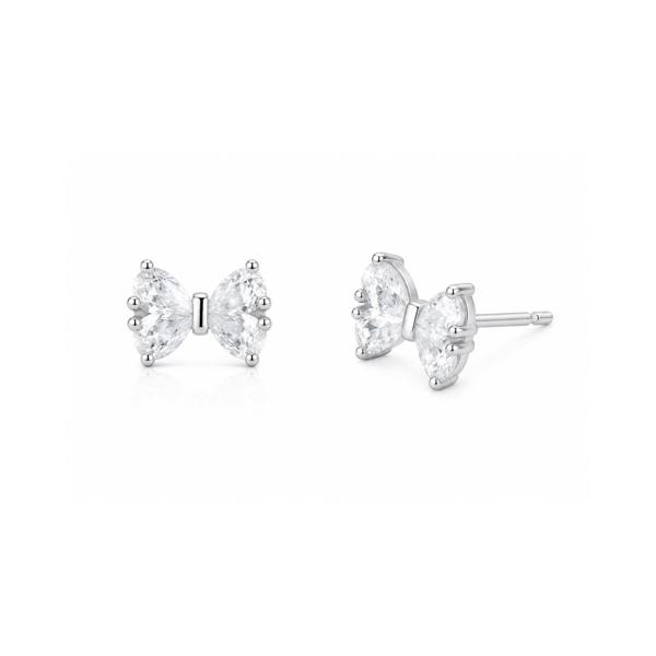 Spero London Sterling Silver Bow Warring Pear Gemstone