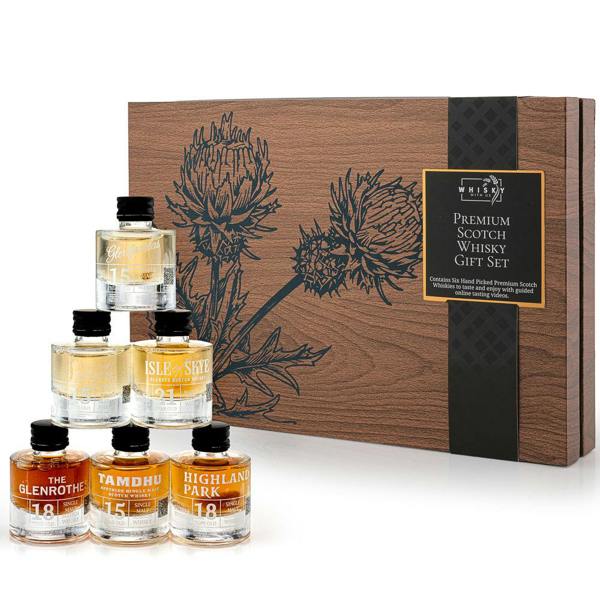 Whisky With Us Premium Scotch Whisky Tasting Set – 6 Well Aged Miniature Scotch Whiskies
