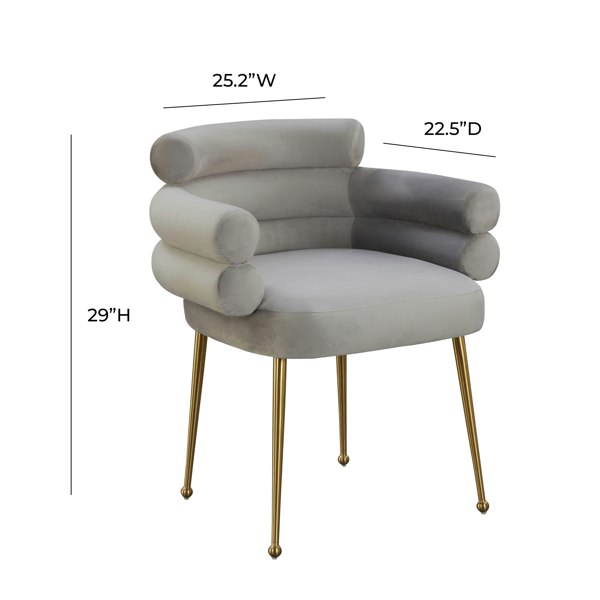 Furniture Edit Dente Cream Faux Sheepskin Dining Chair