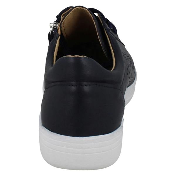 DB Shoes Ladies DB Shoes Floral Cut Out Leather Trainers Kaunas