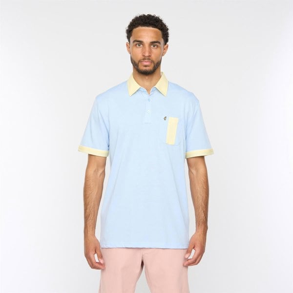 Gabicci G52X15 Mens Short Sleeve Plated Jersey Polo Shirt Gabicci Classic - SKY