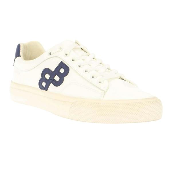 Boss Mens Aiden Leather Tennis Flat Trainers - White - 