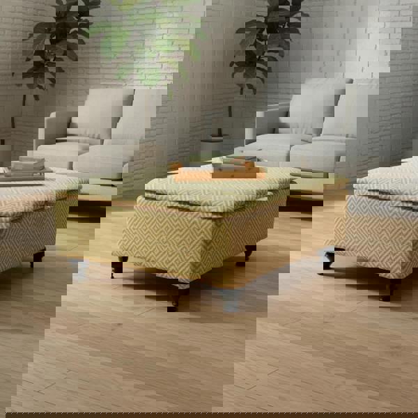 ISTOOLS Bespoke Upholstered Square Bench – Multi-Toned Designer Pattern, Deep Storage & Handcrafted UK Quality