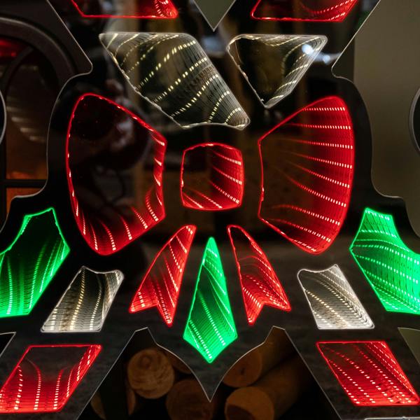 Samuel Alexander 60cm Infinity Light up Candy Canes Display Christmas Decoration with Multi-Coloured LEDs on Base