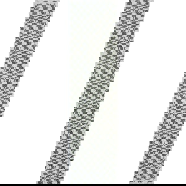 Moodi shaggy Green tartan design rug, Fluffy & soft pile | THE RUGS