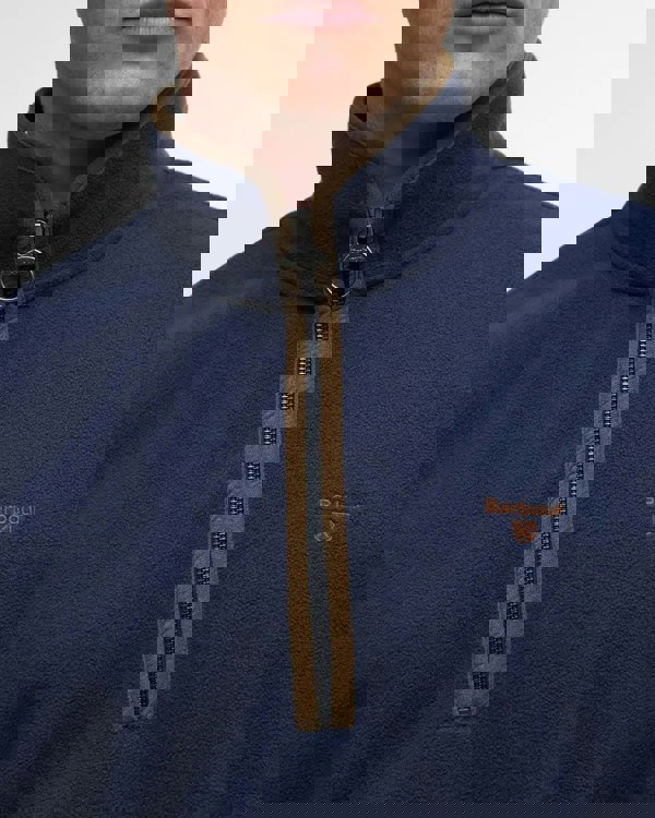 Barbour Harwood Half-Zip Fleeced Gilet - Navy Blue